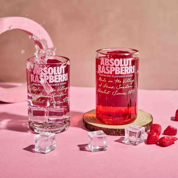 Absolut Raspberry Mini Glass set of Two - Capacity 175 ml