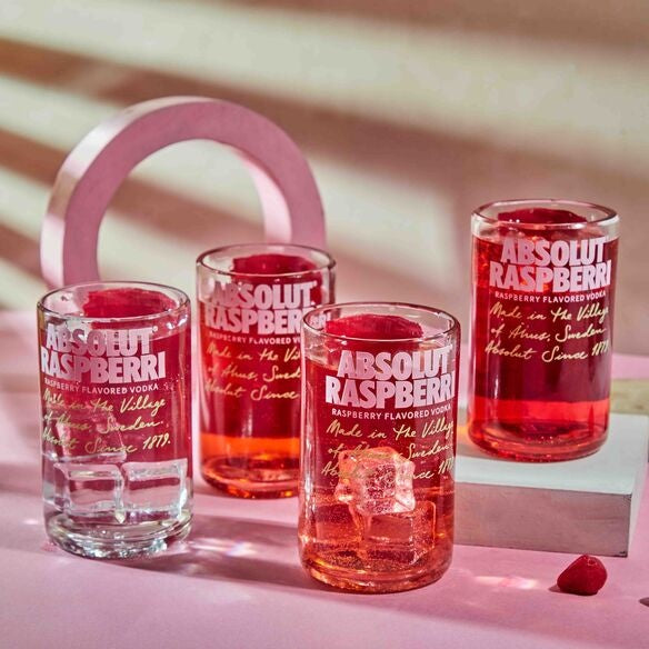 Absolut Raspberry Mini Glass set of Four - Capacity 175 ml