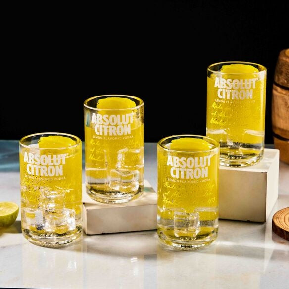 Absolut Citron Mini Glass set of Four - Capacity 175 ml