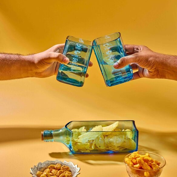 Bombay Sapphire glass and platter