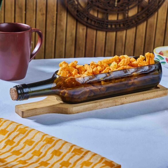 Wine Dark Brown Platter with tray