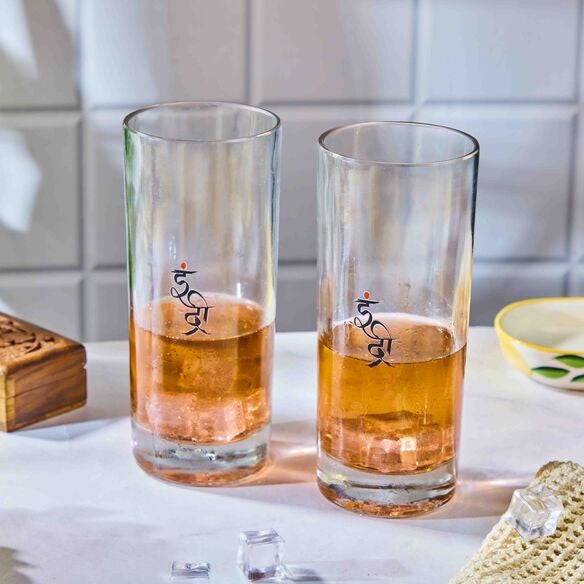 Indri Long Glass set of Two - Capacity 600 ml